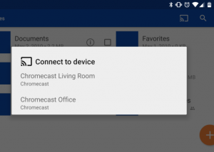 تحديث تطبيق OneDrive مع دعم جهاز Chromecast
